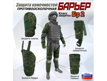 Комплект противоосколочной защиты "Барьер". Класс защиты Бр 2. Цвет: ЕМР (цифра).