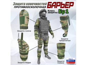 Комплект противоосколочной защиты "Барьер". Класс защиты Бр 1. Цвет: мультикам.