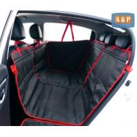 Автогамак Happy Dog (Хэппи Дог). Цвет: черный с красной окантовкой.