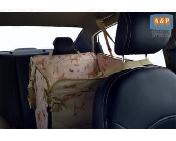 Автогамак Happy Dog (Хэппи Дог). На половину сиденья. Цвет: выставка собак.