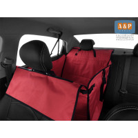 Автогамак Happy Dog Premium (Хэппи Дог Премиум). На половину сиденья. Цвет: красный с черной окантовкой.