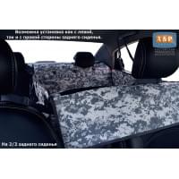 Автогамак Happy Dog Premium (Хэппи Дог Премиум). На 2/3 заднего сиденья. Цвет: серый пиксель.
