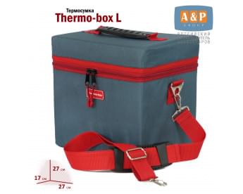 Термосумка "Thermo-box" (Термо-бокс). Размер L. Цвет: маренго с красной окантовкой.