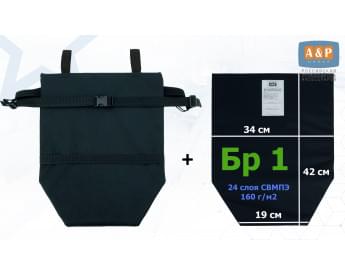 Пятиточечник тактический "Щит" с баллистическим пакетом Бр 1. Цвет: черный.