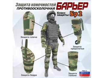 Комплект противоосколочной защиты "Барьер". Класс защиты Бр 2. Цвет: мультикам.