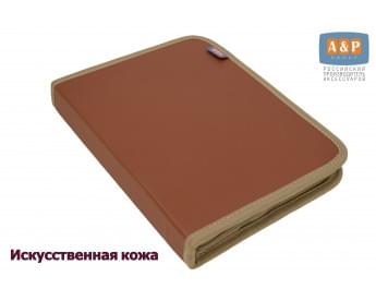 Папка для сервисной книжки "Практик". Искусственная кожа. Формат А5. Цвет: светло-коричневый.